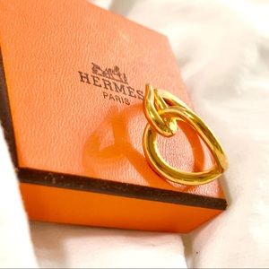 Hermes Gold scarf Ring